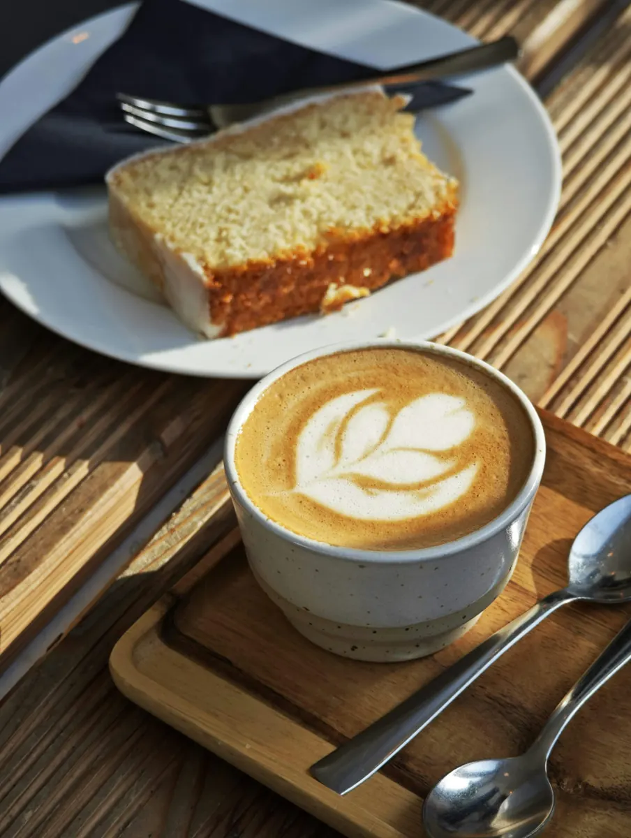 Coffee and cake at a village tearoom